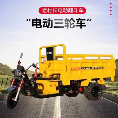 老村長(zhǎng)電動(dòng)自卸翻斗三輪車?yán)涊d貨電瓶車家用代步農(nóng)用電動(dòng)三輪車