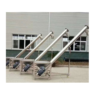 曲阜 傾斜式螺旋輸送機(jī) 車載式絞龍螺旋提升機(jī) 電動上料機(jī)