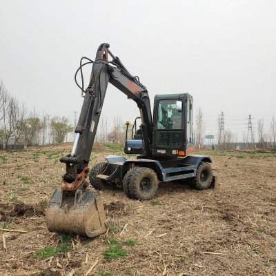 雷道75 濟寧二手輪式抓木機 便宜挖掘機 推土機視頻 果園農田