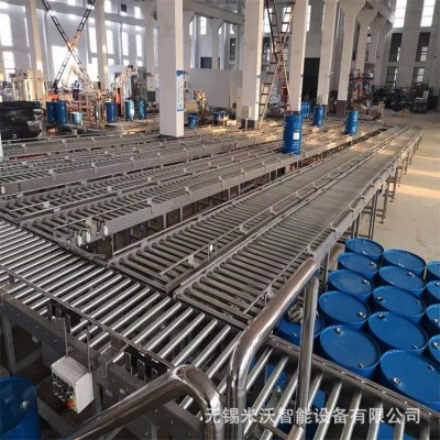 汽油桶 汽車(chē)零配件組裝滾筒頂升移栽 治具循環(huán)緩存回流滾筒輸送線(xiàn)