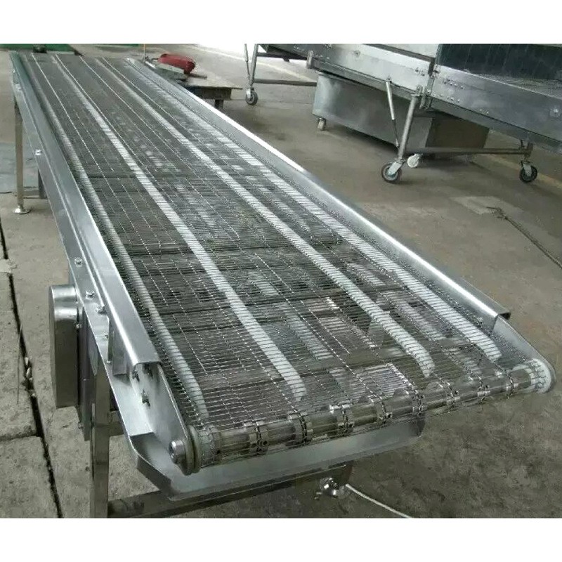 304不銹鋼網帶輸送機速凍自動化流水線 非標定做小型網帶鏈輸送機