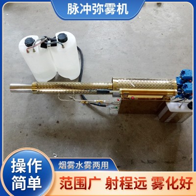 廠家供應金雙管鋰電豪華版彌霧機煙霧水霧兩用噴霧機消毒打藥機