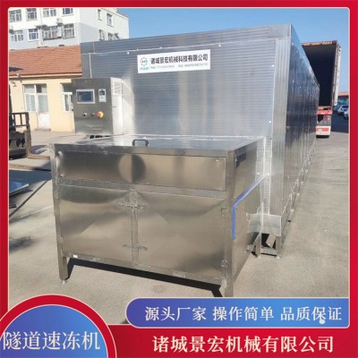 肥牛速凍機設備 盒飯速食菜隧道速凍機 大型潼關餅單凍機