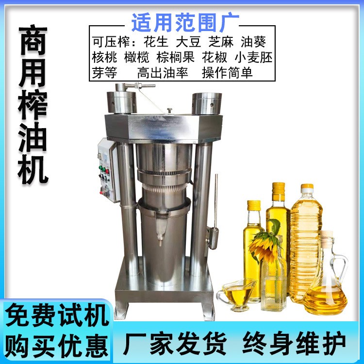 芥籽紫蘇榨油機 商用液壓榨油機 橄欖油壓榨設備 高出油率
