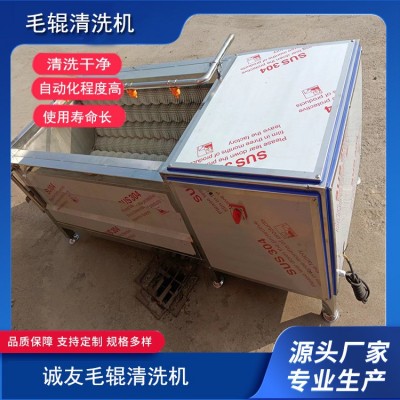 全自動商用毛輥清洗機(jī) 土豆大姜紅薯去皮清洗設(shè)備