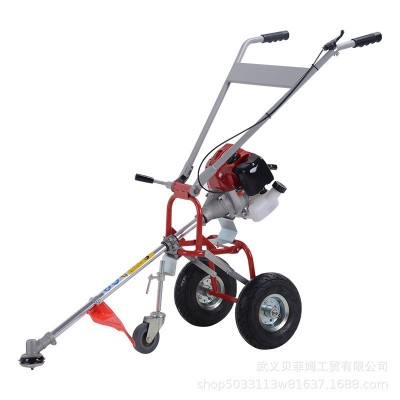 廠家直供高品質手推式汽油割草機 多功能收割神器除草 割灌機