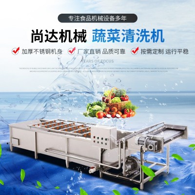 全自動(dòng)凈菜加工氣泡清洗機(jī) 果蔬去泥去雜鼓泡式清洗機(jī) 尚達(dá)清洗機(jī)