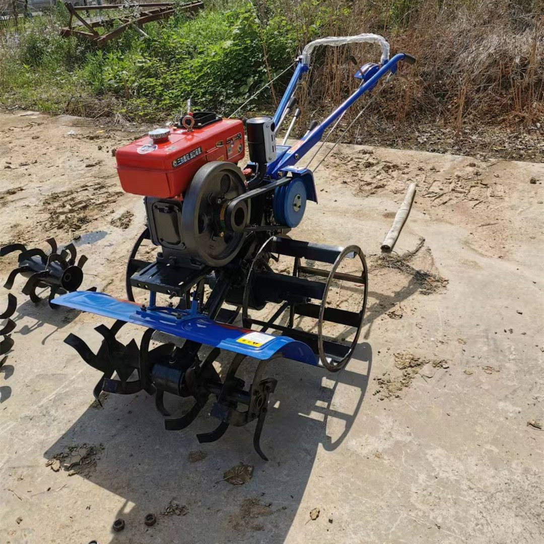 家用小型手扶8匹柴油水田微耕機鐵輪農(nóng)田打田機旱地旋耕拖拉機