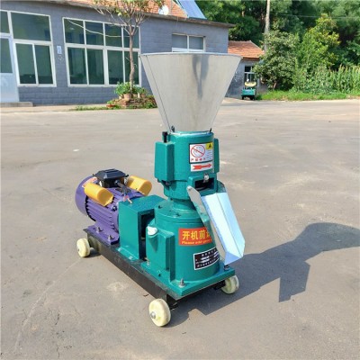 豬飼料顆粒機(jī) 平模壓輥電動(dòng)秸稈稻草壓粒機(jī) 低溫復(fù)合肥造粒機(jī)