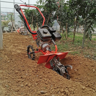 小型手扶汽油開溝機果園菜地家用培土開深槽旋耕機農用除草微耕機
