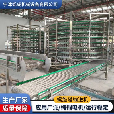 不銹鋼螺旋塔面包蛋糕輸送塔食品烘干冷卻塔多層網(wǎng)帶螺旋塔輸送機
