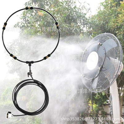 亞馬遜風扇噴霧器 歐標美標低壓霧化微噴霧環電風扇降溫加濕設備
