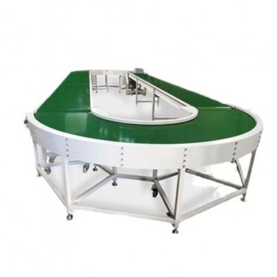 流水線(xiàn)皮帶轉(zhuǎn)彎輸送機(jī)U型傳送機(jī)180度物流分揀快遞輸送雙邊工作臺(tái)